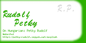 rudolf petky business card